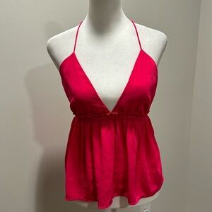 Express hot pink peplum tank